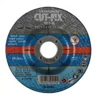 kwb CUT-FIX metāla griešanas disks, 115 mm x 1,0 mm x 22,23 mm, Type 41 plakans, alumīnija oksīds, 13300 RPM 791150