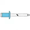 GESIPA aklo kniedes no nerūsējošā tērauda A2 3x6 mm, puslodes galva, satveršanas diapazons 1–3 mm (6330134)