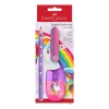 Faber-Castell Unicorn Jumbo rakstāmpiederumu komplekts, violets, 3 gab., 3 mm grafīts, ergonomisks trīsstūra satvēriens 111528