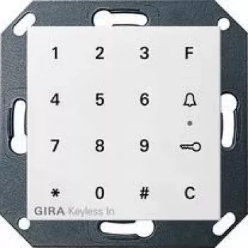 GIRA 260503 Vadības taustiņš ar gaismas simbolu System 55, tīri balts