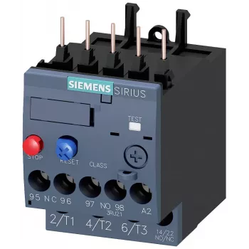 SIEMENS SIRIUS 3RU21 termiskais pārslodzes relejs 1,8-2,5A S00 skrūvju spailes 3RU21161CB0