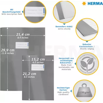 HERMA A4 burtnīcas vāks kartons brūns 19754