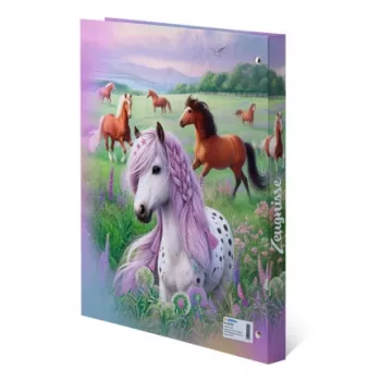 HERMA Zeugnisringbuch Pferdewelt, DIN A4 no stabila kartona, izturīgs vāks, pilnībā apdrukāts, - 1 gab. (20159)
