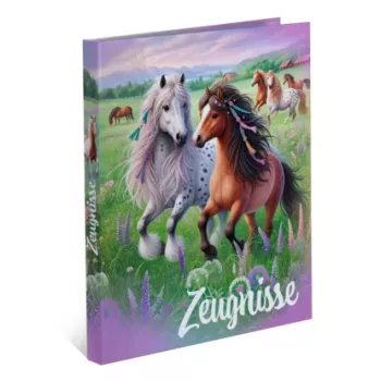 HERMA Zeugnisringbuch Pferdewelt, DIN A4 no stabila kartona, izturīgs vāks, pilnībā apdrukāts, - 1 gab. (20159)