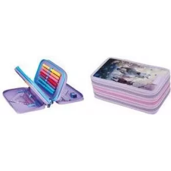 Herlitz TriCase Whisper Mane penālis, 31 priekšmets, poliesters, 3 nodalījumi, 3 rāvējslēdzēji 400205915