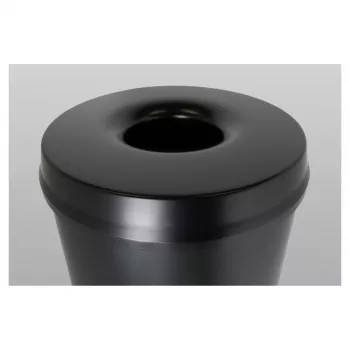 HELIT H2515695 tērauda atkritumu tvertne ar liesmu dzēsēju, 30 L, melna, apaļa, Ø335 x 470 mm