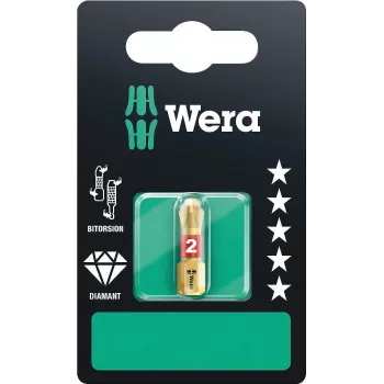 Wera 851/1 BDC SB Phillips PH 2 x 25 mm ar dimanta pārklājumu BiTorsion uzgalis 05073335001
