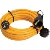 AS Schwabe 25 m oranžs gumijas pagarinātājs ar Schutzkontakt spraudni un ligzdu, 3G1.5 mm², IP44, 16 A, 230 V 59225