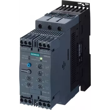 SIEMENS SIRIUS 3RW4038-1 mīkstais palaidējs, 37 kW, 72 A, 200-460 V AC, 24 V AC/DC vadība, skrūvju spailes 3RW40381BB04
