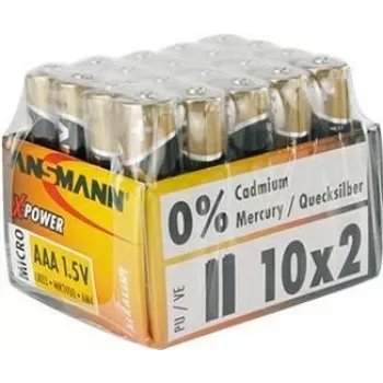 ANSMANN X-POWER Micro AAA sārma baterijas 1,5 V - 20 gab. 5015671