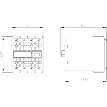 SIEMENS palīgkontaktu bloks 40E SB10E S00 3RH2911-2G (3RH29112GA04)