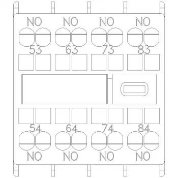 Siemens palīgkontaktu bloks 3RH2911-2XA40-0MA0, 4 polu, 2NO+2NC