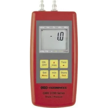 Greisinger GMH3161-002 diferenciālā spiediena mērītājs gaisam un gāzēm, -0,005 līdz +0,005 bar 604215