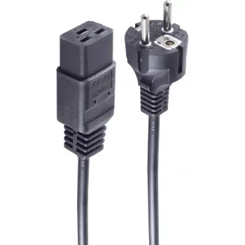 SHIVERPEAKS Basic barošanas kabelis Schuko uz IEC C19, 3 m, 16 A, melns BS60015-S