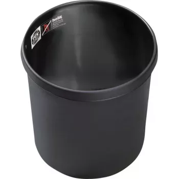 HELIT H6106495 liesmas slāpējošs apaļš atkritumu tvertne, 18 L, melna
