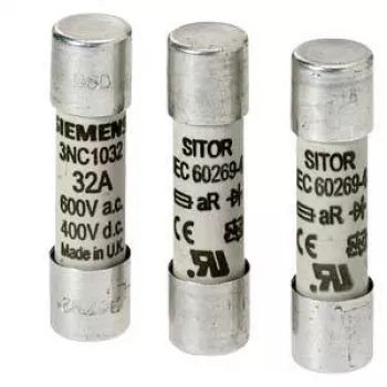 SIEMENS SITOR cilindriskais drošinātājs 80A 660V AC/700V DC gR 22x58mm (3NC2280)