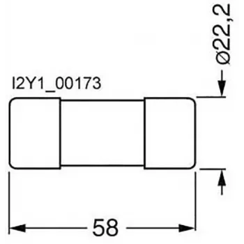 SIEMENS SITOR cilindriskais drošinātājs 80A 660V AC/700V DC gR 22x58mm (3NC2280)