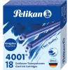 Pelikan 4001 GTP/18 Karaliskā zilā tintes patronas, 18 gab., 300735
