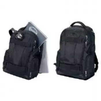 LIGHTPAK Fanactic 20L poliestera mugursoma ar datoru nodalījumu ar sānu rāvējslēdzēju, polsterētu muguru un plecu siksnām, vairākām kabatām, melna 24603
