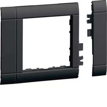 Hager GR0800A9011 rāmja vāciņš OT800 kabeļu ievadei, 80 mm, grafīta melns (RAL 9011)