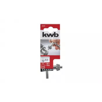KWB urbjpatronas atslēga zobratu patronām, S2, 10 mm zobrats, rūdīts tērauds, melns rokturis 285820