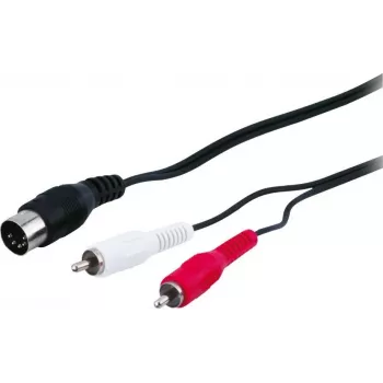 Wentronic AVK 114-150 1,5m 5-pin DIN uz 2x RCA vīriešu audio kabelis - melns 50014