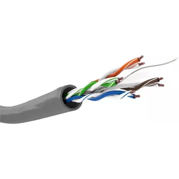 Wentronic Goobay CAT 6 tīkla instalācijas kabelis, U/UTP, pelēks, 100 m - CU, AWG 23/1 (solid), LSZH 68466