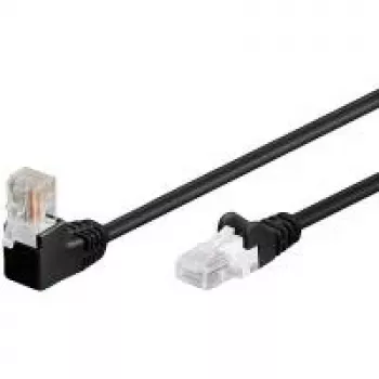 Wentronic 94173 Cat5e U/UTP RJ-45 tīkla savienojuma kabelis, 0,5 m, melns