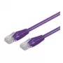 Wentronic 7m CAT5e UTP tīkla savienojuma kabelis, RJ45 male to male, ar zelta pārklājuma kontaktiem, violets 95246