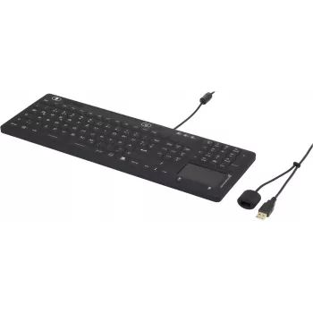 Renkforce IP68 industriālā USB klaviatūra ar skārienvirsmu, melna (iM-IKB110-BK)