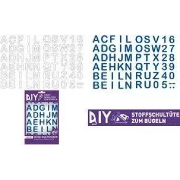 ROTH gludekļa uzliku burti DIY auduma skolas konusam, balti, A-Z alfabēts, 150 x 210 mm lapa, 1 lapa 658116