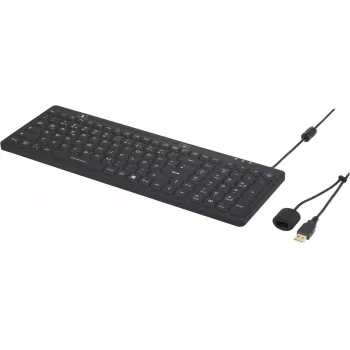 Renkforce IP68 industriālā USB klaviatūra, melna, pret šļakatām un putekļiem izturīga (iM-IKB106-BK)