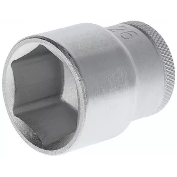 GEDORE 1/2 collas uzgriežņu atslēgas galva ar 6 punktu profilu, 26 mm, hroma vanādija tērauds, matēts hroma pārklājums 6132070