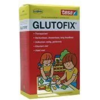 tesa Glutofix bērnu līmes pulveris, balts, 500 g, uz celulozes bāzes, sajaucams ar ūdeni, bez šķīdinātājiem, 1 gab. 08658-00001-01