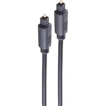 SHIVERPEAKS 3.0m Toslink uz Toslink optiskais audio kabelis, zelta pārklājuma savienotāji, melns BS69004-3.0