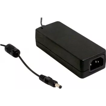 MEAN WELL GST60A48-P1J 60W 48V AC/DC galda barošanas bloks ar 2,1x5,5mm DC spraudni