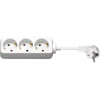 Wentronic Goobay 3 ligzdu Schuko pagarinātājs, 3 m kabelis, balts 51075