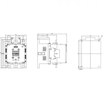 Siemens SIRIUS 3RT1064-6AP36 Jaudas kontaktors, 3-poliem, 185 A, 220-240 V UC spole