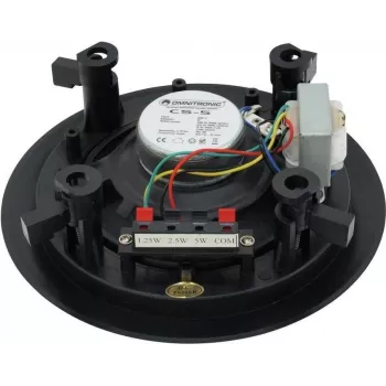 Omnitronic 80710211 100V līnijas PA skaļrunis 5W melns pilna diapazona sienas montāžas IP44