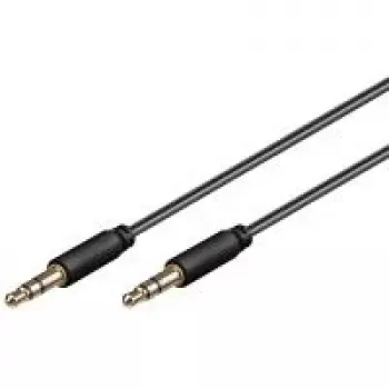 Wentronic Goobay 3,5 mm Jack savienojuma kabelis, 1,5 m, stereo, zeltīts, melns 69106