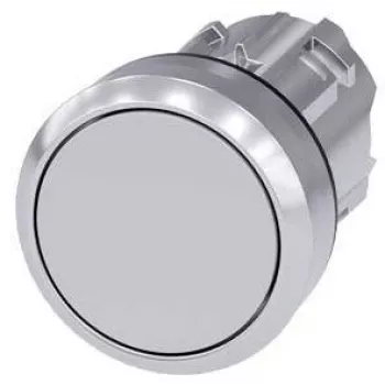 Siemens SIRIUS ACT spiedpogas priekšējais elements, metāla, augsti spīdīgs, pelēks (3SU1050-0AB80-0AA0)