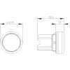Siemens SIRIUS ACT spiedpogas priekšējais elements, metāla, augsti spīdīgs, pelēks (3SU1050-0AB80-0AA0)