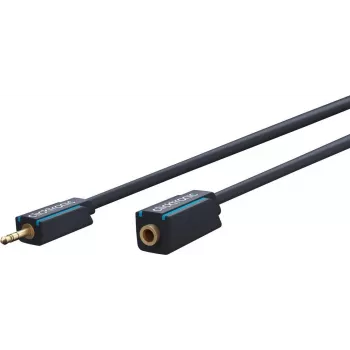 CLICKTRONIC MP3 audio pagarinājuma kabelis 3.5mm stereo jack spraudnis uz ligzdu 1.5m melns