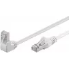 Wentronic Goobay CAT 5e tīkla kabelis, 1x 90° leņķa, F/UTP, balts, 5 m, CCA varš ar alumīnija pārklājumu, 1x RJ45 90° (8P8C) 94182