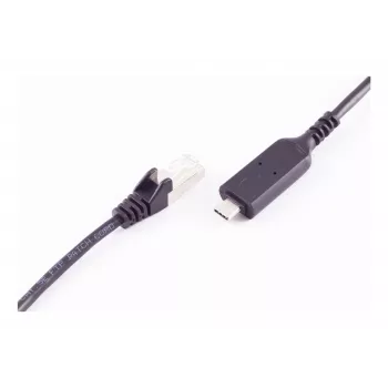 SHIVERPEAKS USB-C uz RJ45 Gigabit Ethernet adaptera kabelis 1m melns BS13-51025