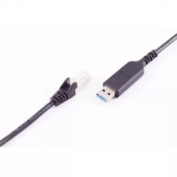 SHIVERPEAKS USB-A uz RJ45 Gigabit Ethernet adaptera kabelis, 1m, melns BS13-52025