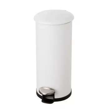 helit the zinc atkritumu tvertne ar pedāli 20L balta, pulverkrāsots tērauds, apaļa, ar maigu aizvēršanos H2406605