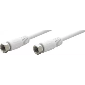 TECLINE Wentronic Goobay satelīta savienojuma kabelis, 100% ekranēts, balts, 10 m - F-kontaktligzda uz F-kontaktligzdu (50741)