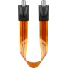 Wentronic Goobay SAT loga caurlaides kabelis, ultraplakans 0,3 mm, brūni melns, 0,3 m, F-female uz F-female 67244