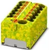 Phoenix Contact PTFIX 10/12X4-GNYE sadales bloks, push-in, 10 mm², zaļš/dzeltens 1153438
